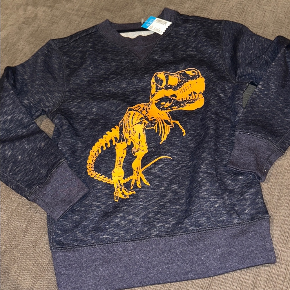 THE CHILDRENS PLACE Dinosaur Fossil Fleecelined Sweater S (5/6) NWT